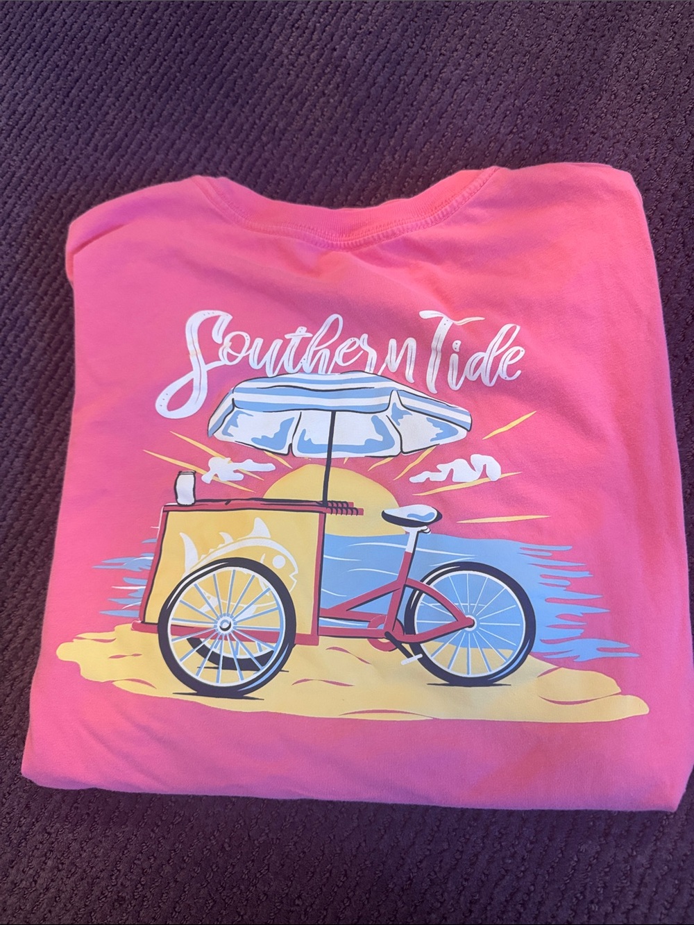 Southern Tide coral long sleeve tee-S (6-8)